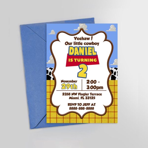 Personalized Toy Story Birthday Invitation Design