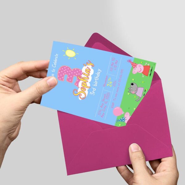 Peppa Pig Birthday Invitation | Digital Download - Image 3