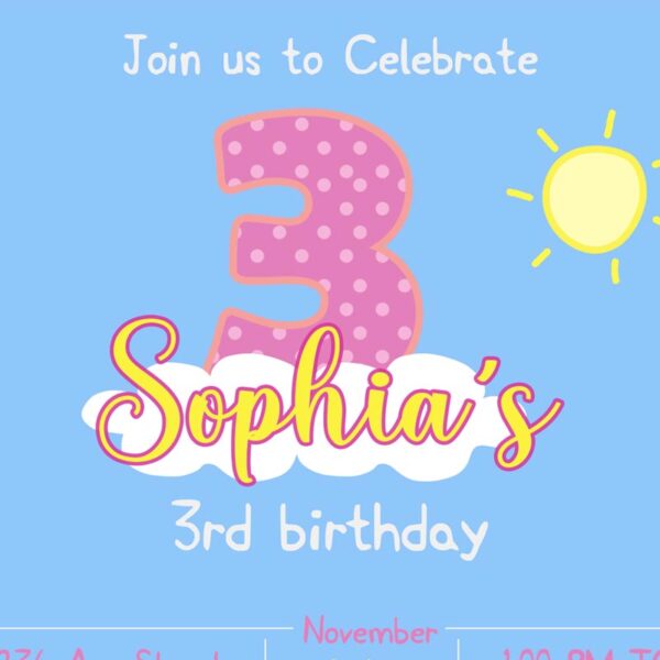 Peppa Pig Birthday Invitation | Digital Download - Image 4