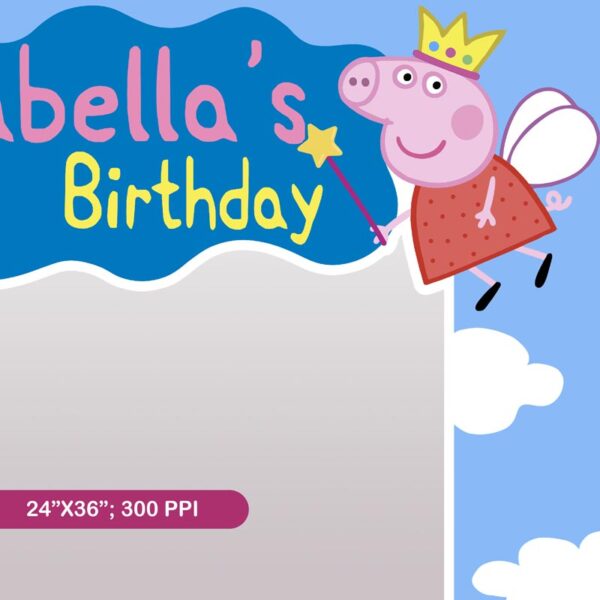 Custom Name Peppa Pig Birthday Frame