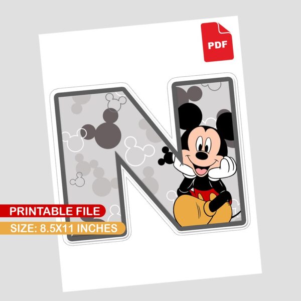 Custom Name Letters Mickey Mouse Theme