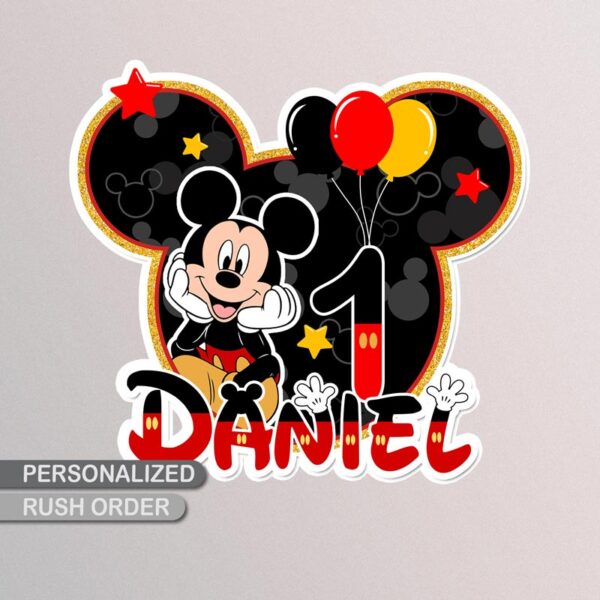 Personalized Mickey Mouse Cake Topper