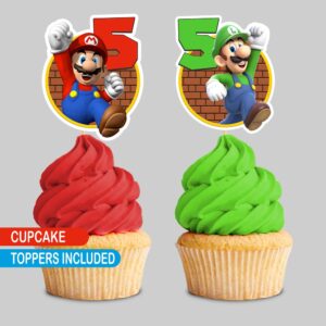 Super Mario Cupcake Topper PNG Design