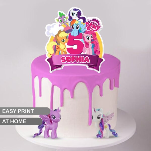 Printable My Little Pony Cake Topper