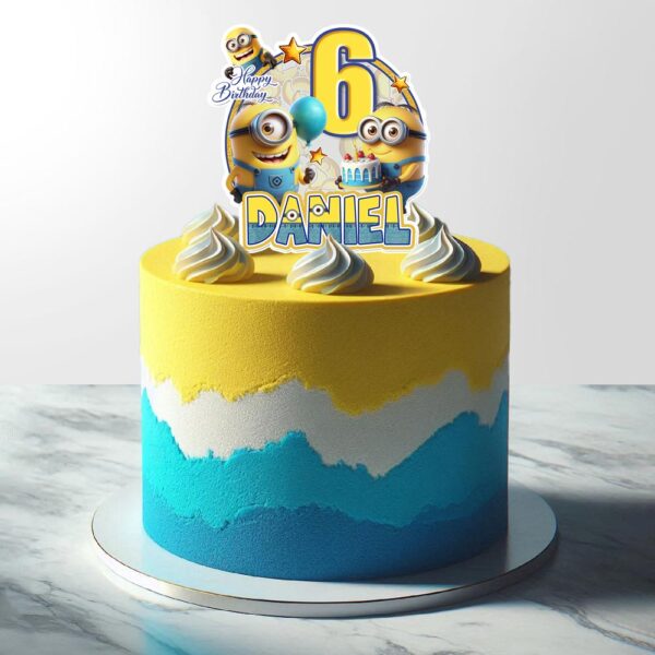 Minions-Themed Custom Cake Topper for Kids' Birthday Party