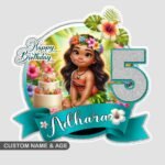 Personalized Moana Cake Topper Printable – Custom Name &amp; Age ...
