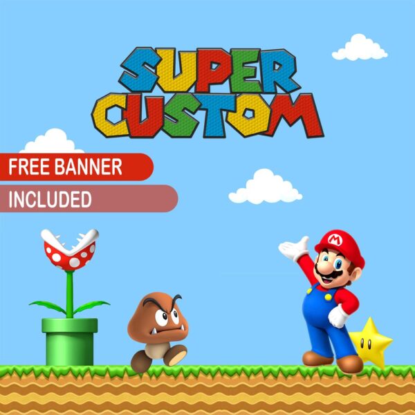 Super Mario party banner and logo digital download.